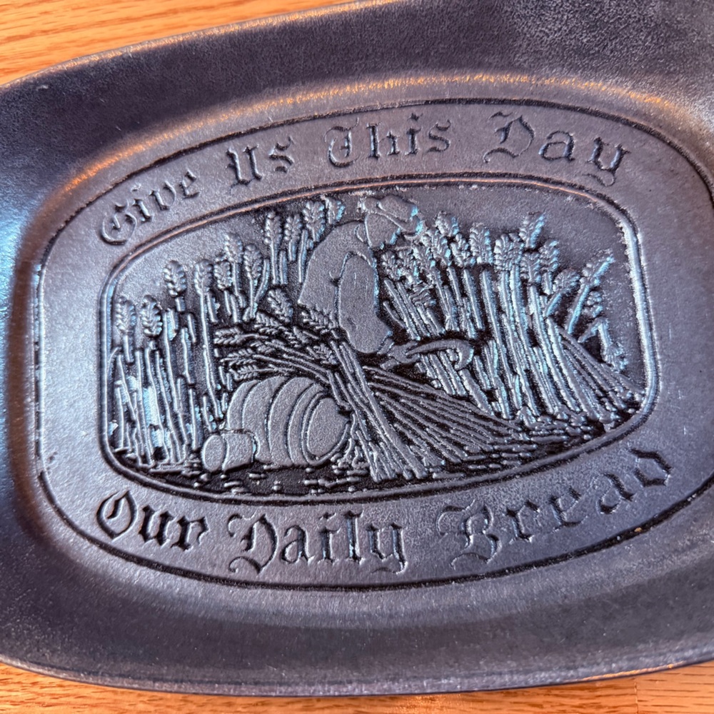 Wilton Armetale Pewter Platter "Give Us This Day Our Daily Bread"